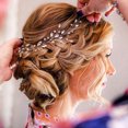 thumbnail image 4 of Enredadera para el pelo de novia con cristales y diamantes de imitación plateados, accesorios para el pelo de novia para mujeres y niñas, 4 of 6