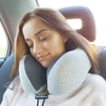 thumbnail image 3 of Almohada de cuello para viajar, almohada de viaje mejorada para avión, almohada de viaje de espuma viscoelástica 100% pura para reposacabezas de vuelo, accesorios de avión portátiles, gris claro Sailing  Electrónica, 3 of 5