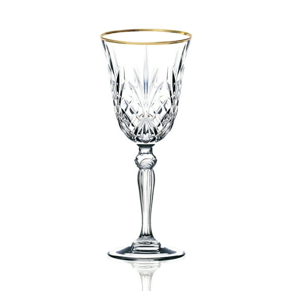 Elegant and Modern Crystal Glassware for Hosting Parties and Events - Cordial Liquor Glass, Gold Band, Set of 4, 1.5 oz.