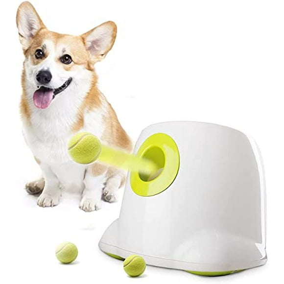 AFP Automatic Ball Launcher Dog Ball Thrower Machine Interactive Hyper Fetching Toy for Large Dogs 3 Tennis Balls Included(2.5 inch)
