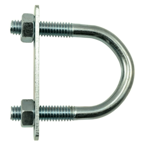 5/16"-18 x 1-3/8" x 2-1/2" Zinc Plated Steel Round U-Bolt (10 pcs.)