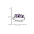 thumbnail image 2 of Ladies 3/5 Carat (Ctw) Three Stone Amethyst Ring in Sterling Silver for Women, 2 of 4