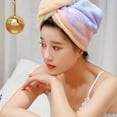 thumbnail image 4 of Toalla suave para el cabello, turbante para el cabello con botones, toalla para el cabello de secado rápido súper absorbente para cabello rizado, largo y grueso, 4 of 6