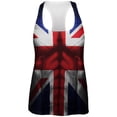 thumbnail image 1 of Halloween Union Jack British Flag Superhero Costume All Over Womens Work Out Tank Top, 1 of 2