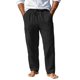 thumbnail image 2 of Pantalones largos para hombre, informales, de verano, con cintura elástica, con cordón y múltiples bolsillos, para baño de niño., 2 of 9