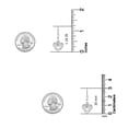 thumbnail image 6 of LeCalla 925 Sterling Silver Filigree Heart Drop Earrings, 6 of 7