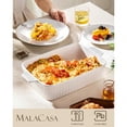 thumbnail image 3 of pupikeji 4.4 QT Baking Dish, 9x13 Large Casserole Dish for Oven, Ceramic Baking Pan, Rectangular Lasagna Pan Deep with Handles for Baking, Durable Microwave Oven Safe,, 3 of 9
