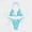 *Light Blue, variant on Women's Halter Bikini Two Piece Swimsuit,High Waisted Triangle Bikini Set ,Cheeky Bathing Suit Light Blue,Womens Plus S
