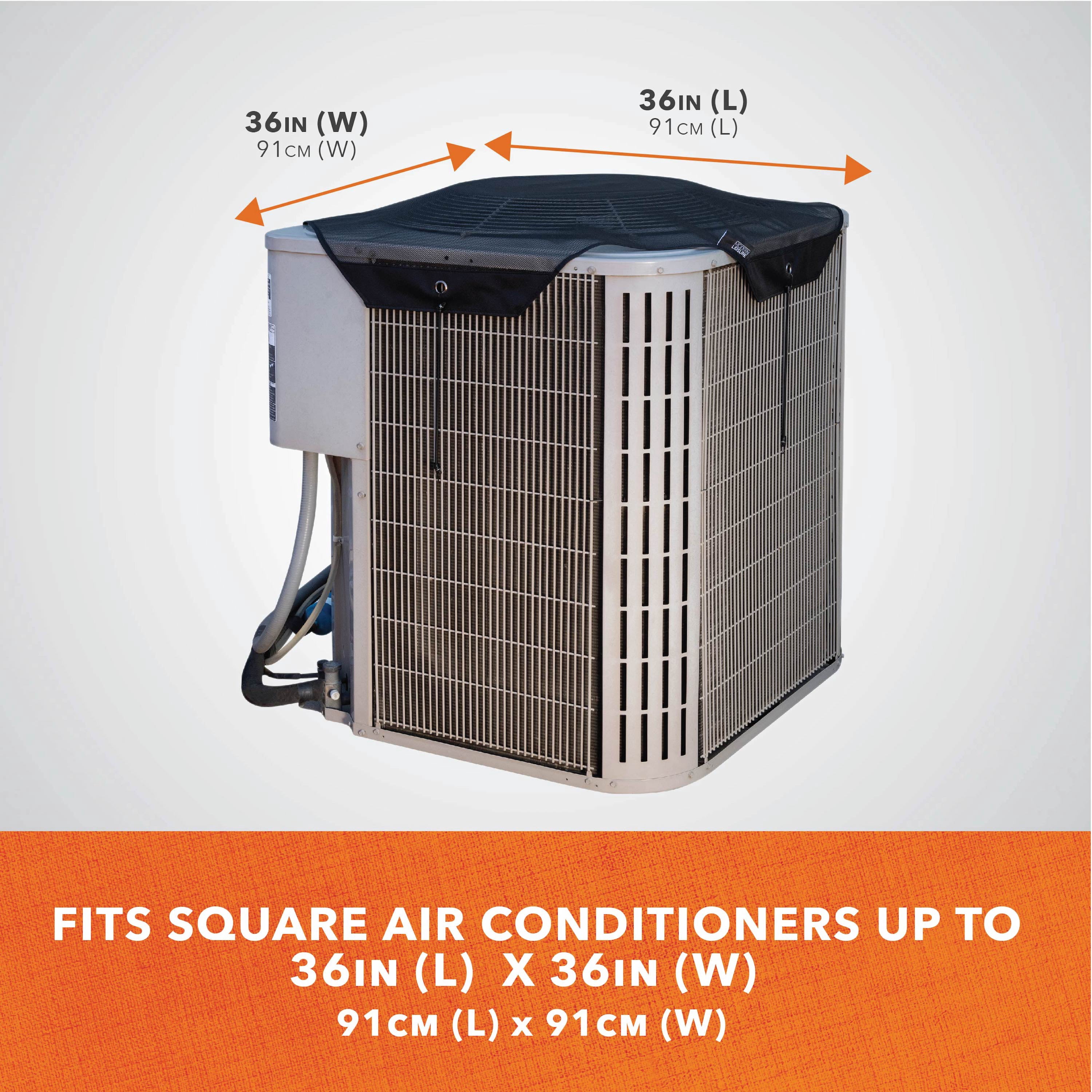 Modern Leisure Basics Universal Air Conditioner Cover, Mesh Topper, 36" Square, Black