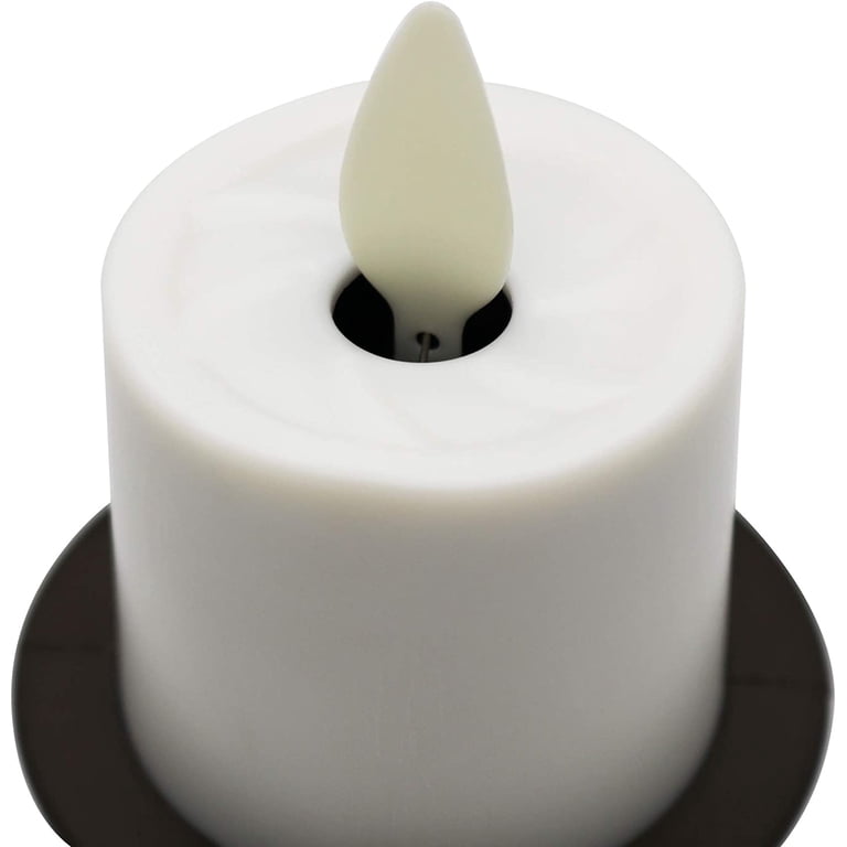 Luminara Moving Flame LED Pillar Candle - 3.25" X 6.5", Lavender & Rosemary, Battery Operated, Remote Ready