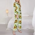 thumbnail image 3 of Goofa Avocado Doing Sport Printed Women’s 2 Piece Pajama Set Super,Pajamas Women's Long Sleeve Sleepwear Soft Button Down Loungewear Pjs Lounge Set Nightwear-, 3 of 9