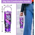 thumbnail image 2 of Butterfly Gifts Tumbler for Women Mom, Butterflies Print Leakproof Coffee Travel Mug, 30 Oz Tumblers with Top Handle and Flip Straw, Water Bottle Cup Gift Ideal for Him Her, 2 of 6