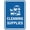 Blue, variant on Signs ByLITA Portrait Round cleaning supplies Sign - Laser-Engraved Lettering | Durable ABS Plastic | Vibrant Colors | Powerful Foam Tape (Black /Gold) - Small