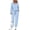 37# Light Blue, variant on Women's 2 Piece Fall Active Sets Loose Fit Zip Front Hooded Track Top Drawstring Jogging Pants Athletic Daily Outfits Purple S