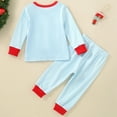 thumbnail image 5 of Kogui Christmas Pajamas Baby and Toddler Toddler Boys Girls Thermal Underwear Long Sleeve T-shirt Leggings 2Pcs Kids Winter Base Layer Set Size 18 24 Months (Light Blue,18-24 Months), 5 of 7