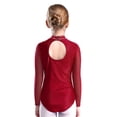 thumbnail image 4 of Miutii Kids Girls Gymnastics Outfits Figure Skating Costume Ballet Dance Leotards with Leggings Pants and Hair Band Burgundy 16, 4 of 5
