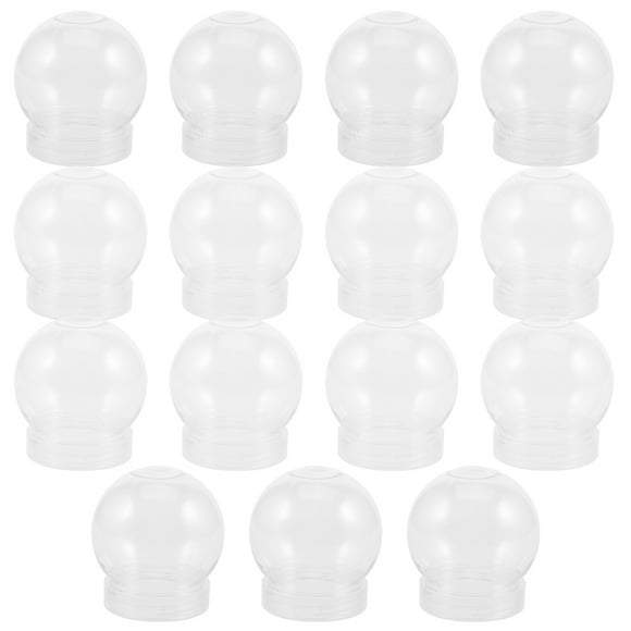 MIANGASTORE 15pcs Water Globe Making Prop Plastic DIY Snow Globe Round Globe for DIY Craft