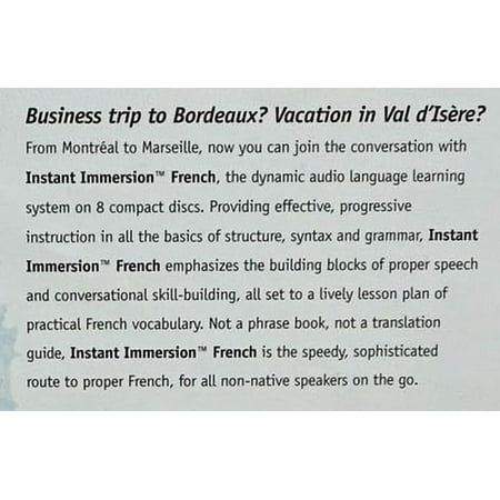 Learn to Speak & Understand FRENCH Language on 8 Audio CDs - listen in your car!
