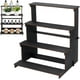 thumbnail image 1 of Expositor de madera recto de 4 niveles, color negro, con estantes., 1 of 9