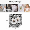 thumbnail image 4 of Black White Spring Floral Cloth Napkins, Summer Botanical Modern Washable and Reusable Dinner Napkins Set of 6, Table Napkin for Kitchen Party Birthday Wedding Hotel Housewarming 20"x20", 4 of 8