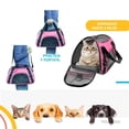 thumbnail image 4 of Mochila Bolsa Transportadora Jaula Mascota Mediana Viaje MED rosa 47x30x23cm Poli Pets PP-TPMPK-MD, 4 of 7