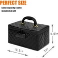 thumbnail image 3 of Portable Makeup Box with Lock, Large Capacity Travel Cosmetic Bag Organizer, Black, 3 of 5
