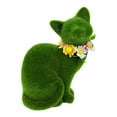 thumbnail image 1 of Gato flocado, estatua de resina, figura de gatito en miniatura, obra de arte, escultura de gatito, figura de animal para dormitorio, cocina, tablero d, 1 of 9