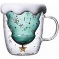 thumbnail image 1 of Cute Mugs Christmas Coffee Mug, Tea Cup, Milk Cup Glasses Double Wall Insulated Glasses Espresso Cup, Best Christmas For Women,men,kid, Office And Per, 1 of 5