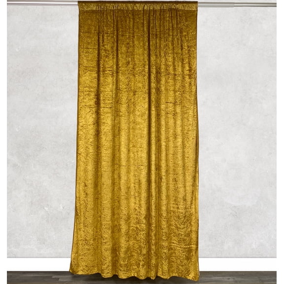 Velvet 10 ft x 60 Inch Drape with 4 Inch Pocket Gold