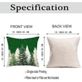 thumbnail image 5 of Green White Christmas Tree Pillow Covers 18x18 Inch Set of 2 Snow Winter Holiday Xmas Farmhouse Decoration Throw Pillow Cases for Sofa Couch, 5 of 6