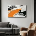 thumbnail image 4 of Black and White Orange Abstract Canvas Wall Art, Modern Art Prints Paintings Artwork for Walls, Abstract Pictures for Living Room Hallway Bedroom Office Bathroom Wall Decor, 4 of 6