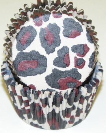 Bakell™ 25 PC Leopard Animal Print Standard Sized Cupcake Liners Baking Craft 