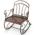 thumbnail image 1 of Gymax Outdoor Rocking Chair Elegant Patio Seating Chair Rocker Steel Frame Antique Copper, 1 of 5