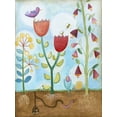 thumbnail image 2 of Meagher, Megan 15x18 White Modern Wood Framed Museum Art Print Titled - Whimsical Flower Garden I, 2 of 4