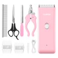 thumbnail image 1 of Kit de aseo para perros, cortadora de pelo profesional recargable para perros (rosa), 1 of 4
