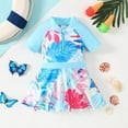 thumbnail image 6 of LRen Girls Swimsuit Size 7 Two Piece Ruffle Beachwear for Girls Funny Summer Rash Guard Tail Swimsuit Girls Beach Swimwear Bathing Suit Set for Little Girls, 6 of 7