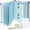 Blue-Manila Pocket Folder, variant on AGCAN 24 Pcs 3 Ring Binder Dividers with Tabs, Plastic File Dividers Binder Index Dividers with One Front Pocket and Tab, Multicolor, AGCAN Letter Size (9.8×11.2 Inch)