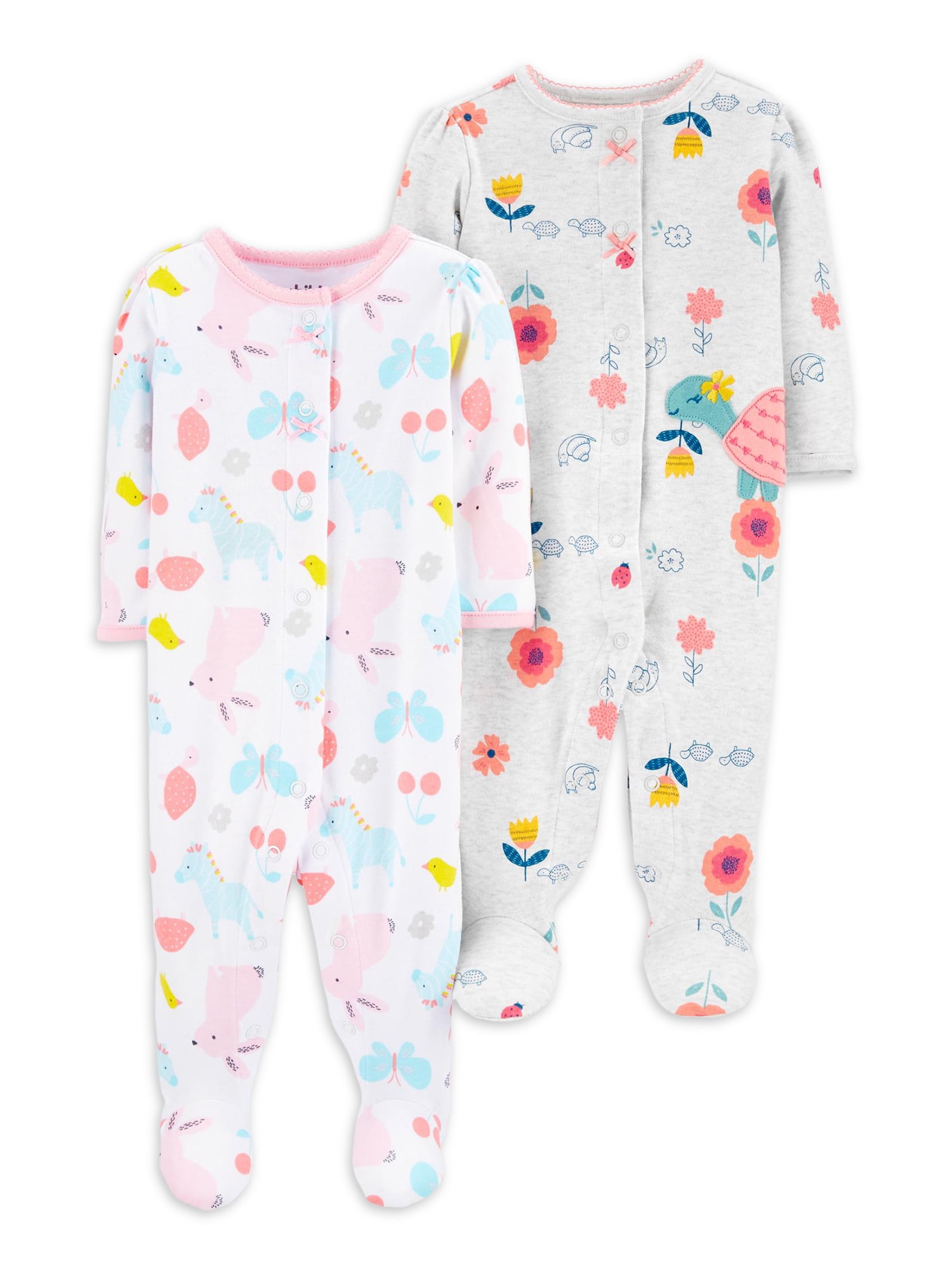 Carter’s Child of Mine Newborn Baby Girl Interlock Cotton Sleep ‘N Play