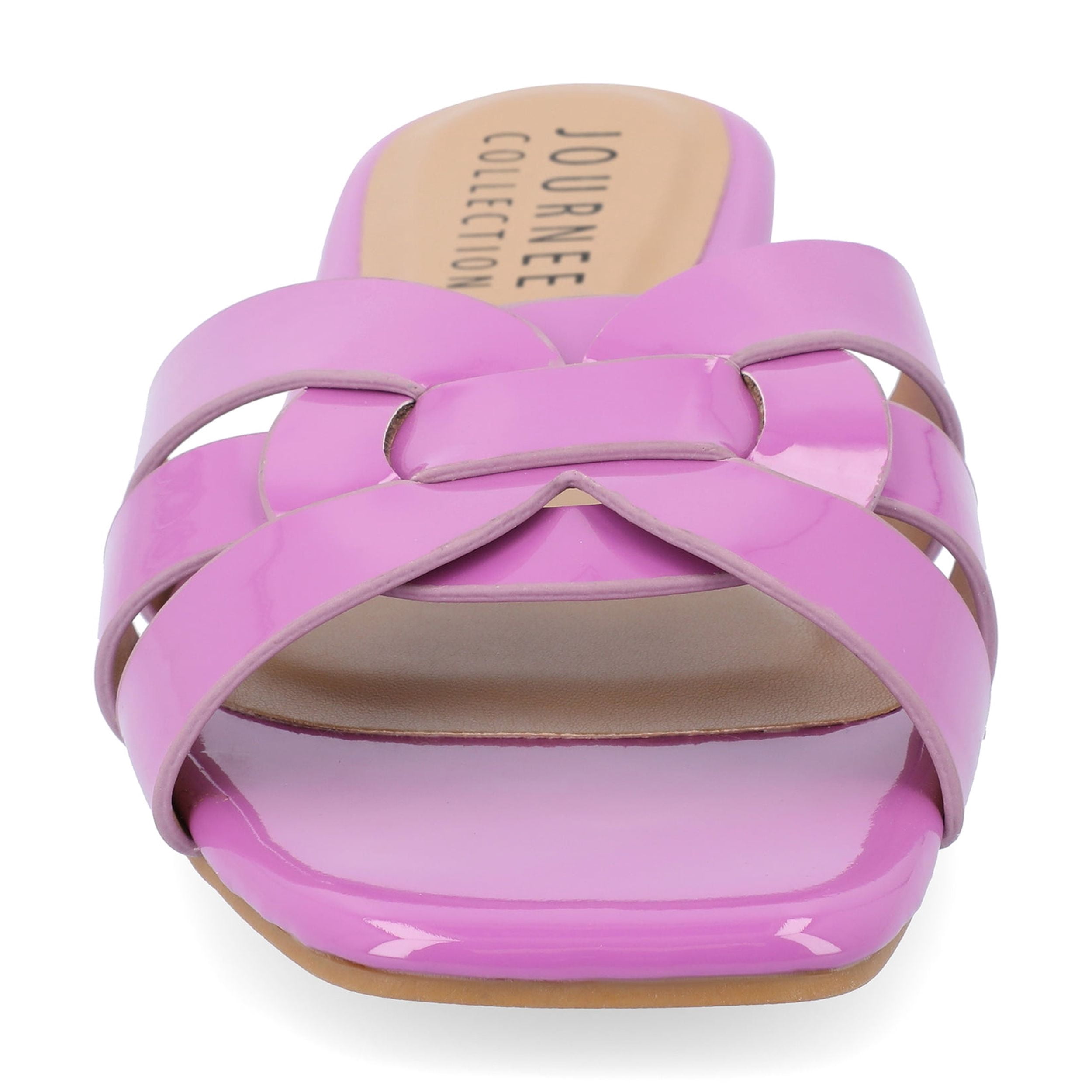 Journee Womens Arrina Wide Width Slip On Slide Flat Sandals