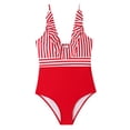 thumbnail image 6 of MSJUHEG Full Coverage Slimming Swimwear,Tie Side,Bathing Suit for Women,One Piece Bathing Suit for Women,Strapless Swimsuits for Women,Short Sleeve Bathing Suit,Strapless Bathing Suits Red S, 6 of 6