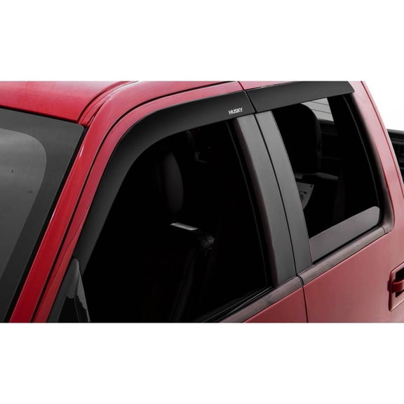 Husky Liners Low Profile Ventvisors/Rain Guards Fits 2007-2021 Toyota Tundra, CrewMax, 4 pc. Smoke-2854012