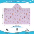 thumbnail image 2 of Pastel Princess Castle Pattern Hooded Bath Towel，60"x35" for Ages 3 To 12 Kids, Quick Dry Lightweight Soft Microfiber Hood Beach Towel Cover Up for Kids, 2 of 7