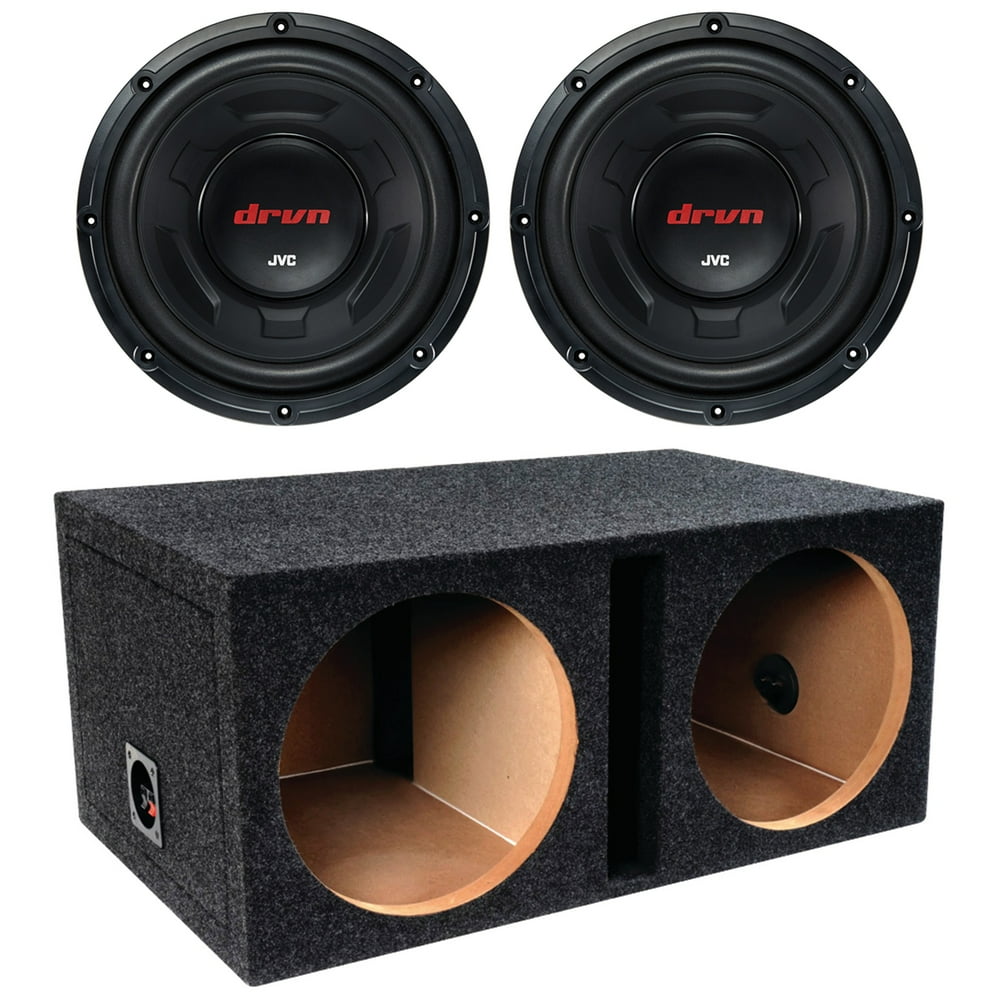 2 Pack JVC CWDR124 drvn DR Series 4Ohm Subwoofer (12 Inch) & Atrend