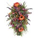 thumbnail image 1 of Corona de flores artificiales con forma de lágrima y girasol para puerta de entrada de primavera y verano, para decoración rústica de casa, boda y buzón, 1 of 4