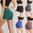 thumbnail image 1 of Pantalones cortos de yoga para mujer, de secado rápido, transpirables, elásticos, de cintura alta, ajustados, 1 of 8