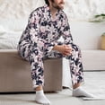 thumbnail image 7 of Sikiie Lilies Flowers Mens Pajama Set, Soft Warm Long Sleeve Sleepwear, Cozy Button-Down Pjs for Men-XX-Large, 7 of 7