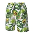 thumbnail image 5 of Naloa Watercolor Green Tropical Men's Beach Shorts, Surfing shorts, Swim trunks, Quick Dry Swim Trunks for Surfing Beach Fun - XX-Large, 5 of 9