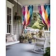 thumbnail image 4 of nqOlkjepod Outdoor Curtains for Patio Waterproof, Colorful Shabby Rhombus Outdoor Privacy Panels Grommet, Vintage Color Block Blackout Outside Curtains for Porch/Cabana/Pergola 54"x84", 2 Panels, 4 of 8