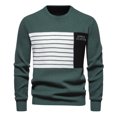 thumbnail image 1 of Suéter juvenil de retales a la moda para hombre, jersey informal de otoño, suéter tejido de calidad para hombre, 1 of 5