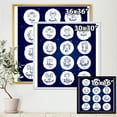thumbnail image 4 of Designart 'Zodiac Diagram & Signs On Blue' Modern Framed Canvas Wall Art Print, 4 of 5